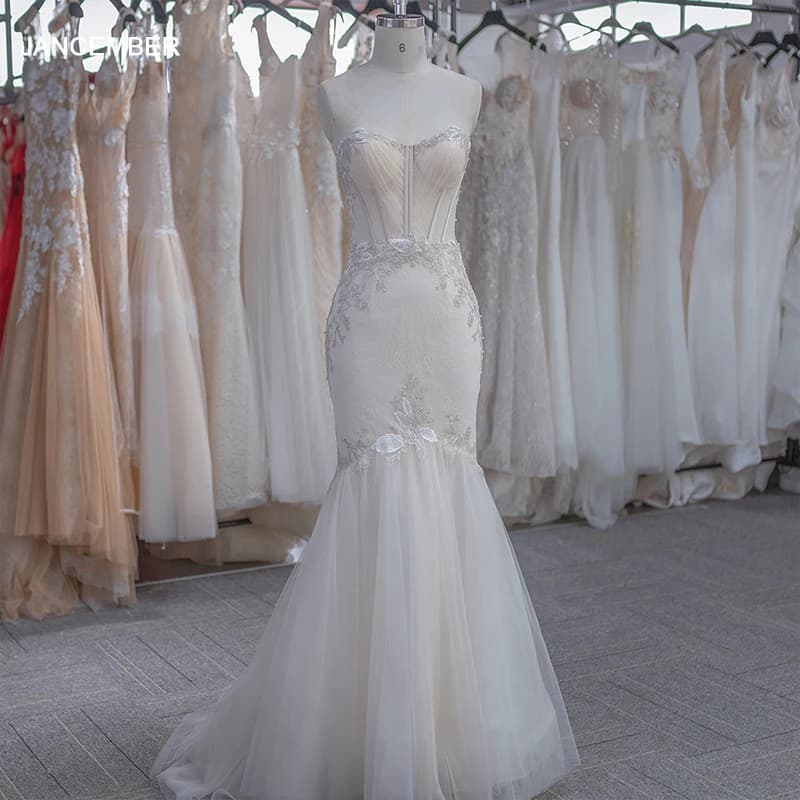 Elegant Sleeveless Bridal Dress 2024 Elegant Appliquéd Wedding Dress Romantic Mermaid Floor-length Dress vestido de novia