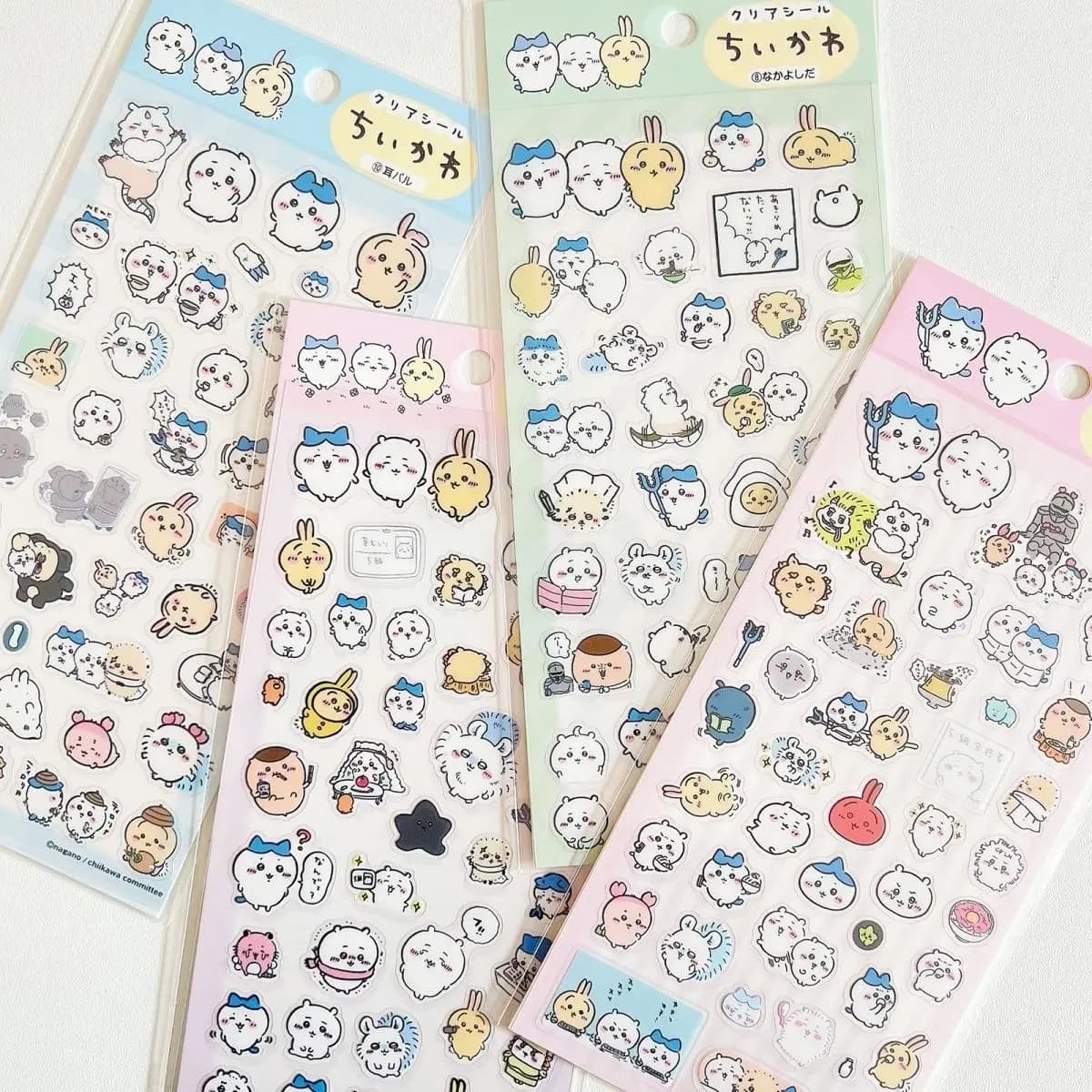 4PCS Graffiti Style Stickers Cute Transparent Cartoon Stickers Good-looking Stickers for Account Decoration