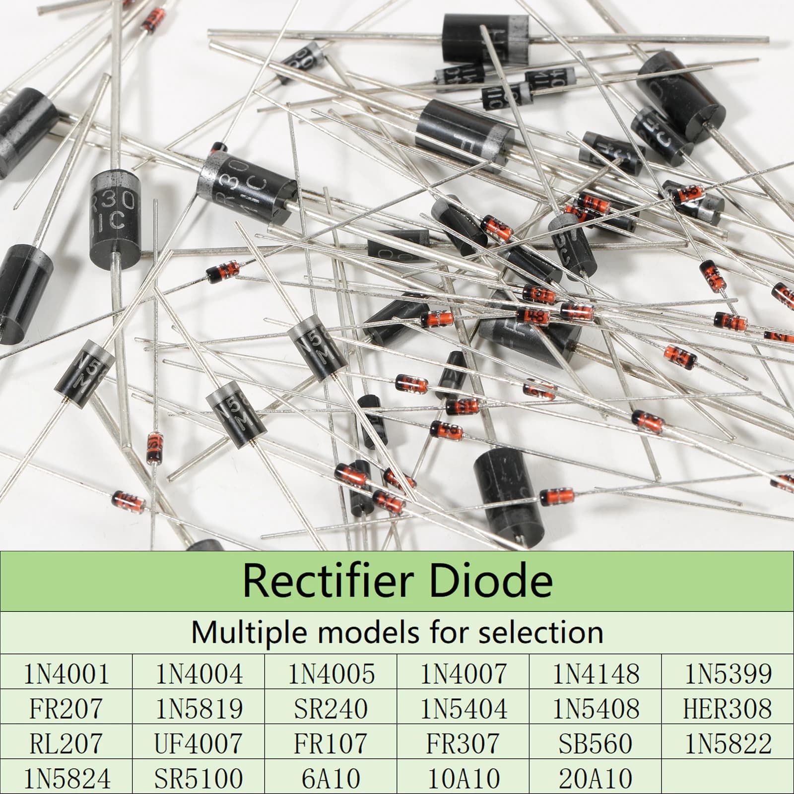 Takefast Rectifier Diode High Quality 1N4007 1N4001 1N5408 1N5819 1N5822 FR107 SR240 SR5100 RL207 UF4007 6A10 10A10 20A10