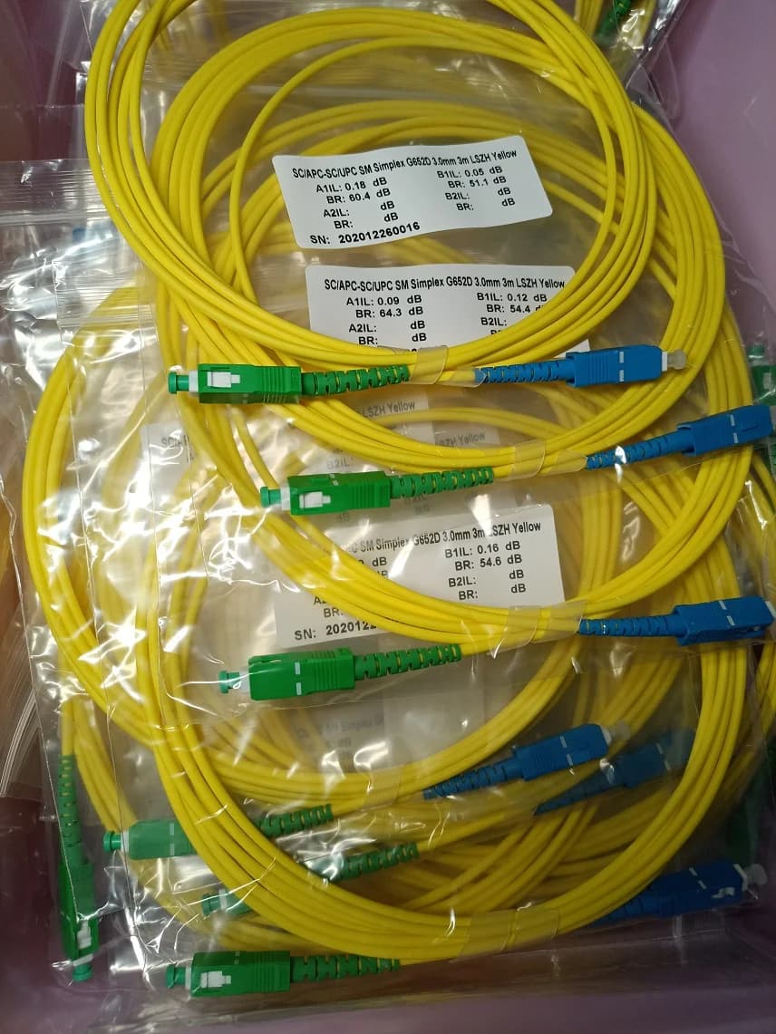 10pcs SC APC-SC UPC Simplex SM LSZH Optic Patch Cord Cable 3.0mm SC/APC-SC/UPC FTTH fiber optic jumper