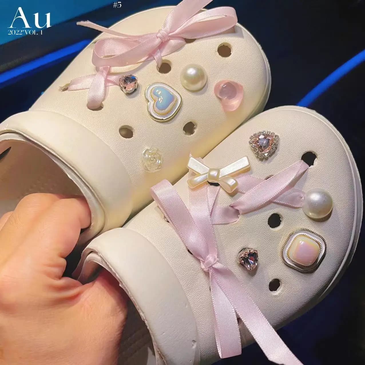 Shoe Charms DIY Ballet Ribbon Detachable Decoration Buckle for Hole Shoe Charm Accessories Kids Party Woman Girls Gift