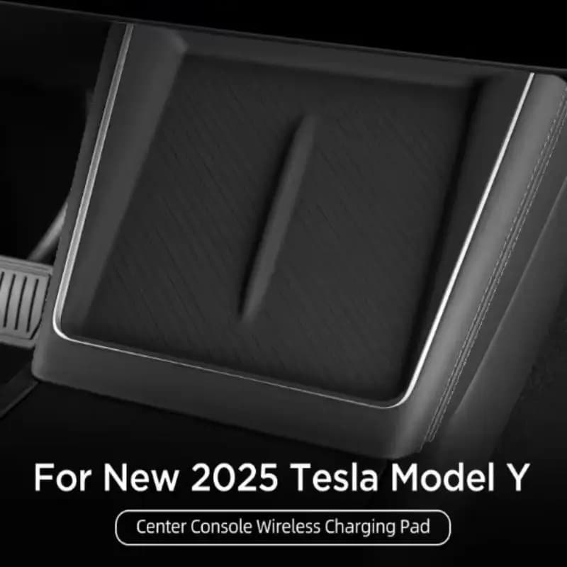 for Tesla Model Y Launch 2025 Anti-skid Pad Wireless Charging Pad Car Phone Non-slip Charger Mat Protective Pad