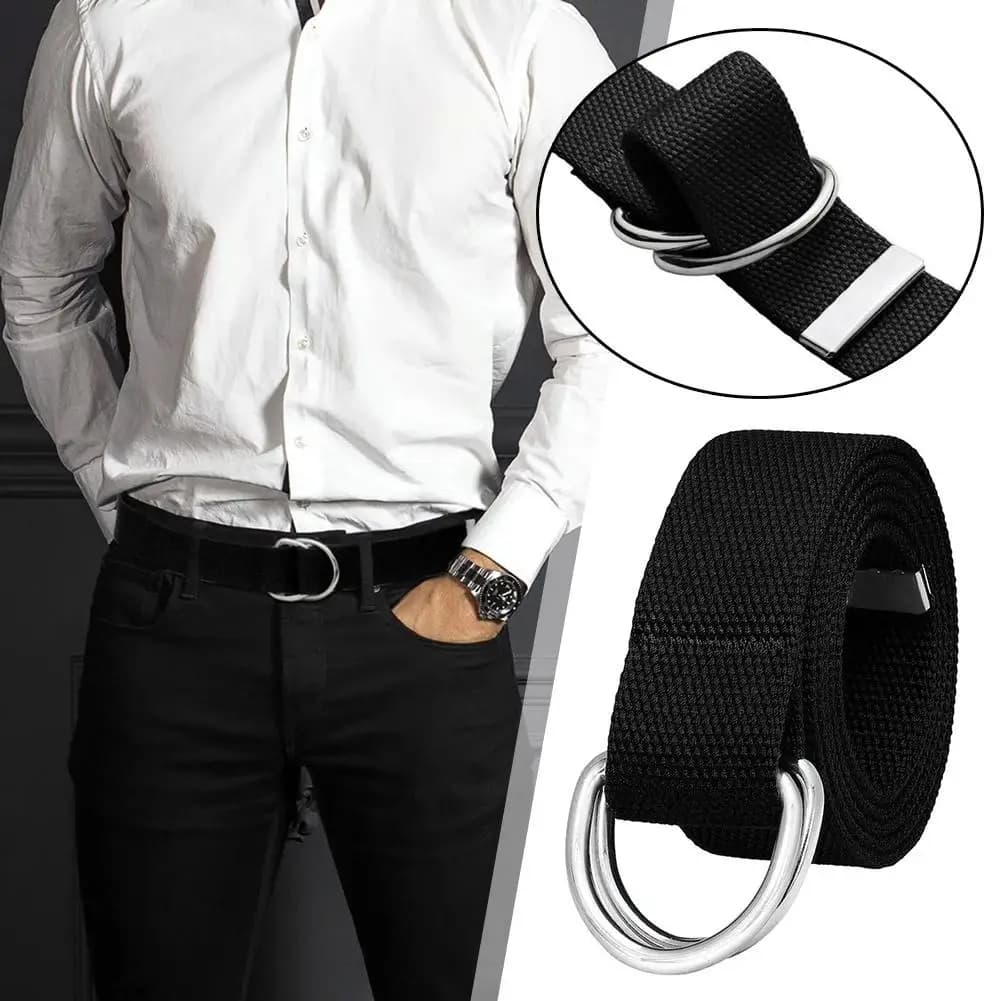 Tactical Canvas Men Belt High Quality Unisex Double D Buckle Waistband Casual Canvas Female Belt Fabric For Jeans M6P9