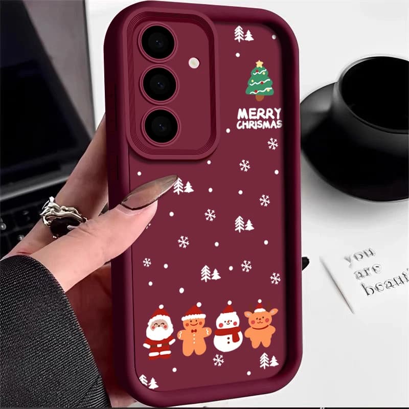 Christmas New Year TPU Case For Samsung Galaxy S23 S24 S25 Ultra S24 FE S22 Plus A55 A54 A15 A16 A14 A35 A25 A53 5G Phone Cover