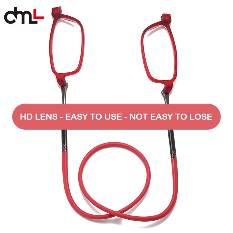 DML Ultralight Reading Glasses Menr Reading Glasses Hanging Stretch Women Anti-fatigue Presbyopia Unise Glasses Diopter +1.5+3.5