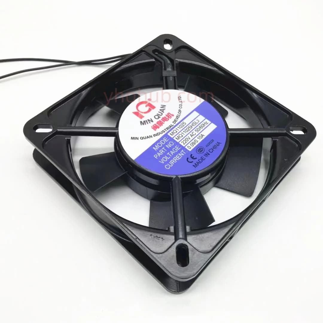 MING QUAN MQ11025HSL2 MQ11025HBL AC 220V 0.10A 110x110x25mm 2-Wire Server Cooling Fan