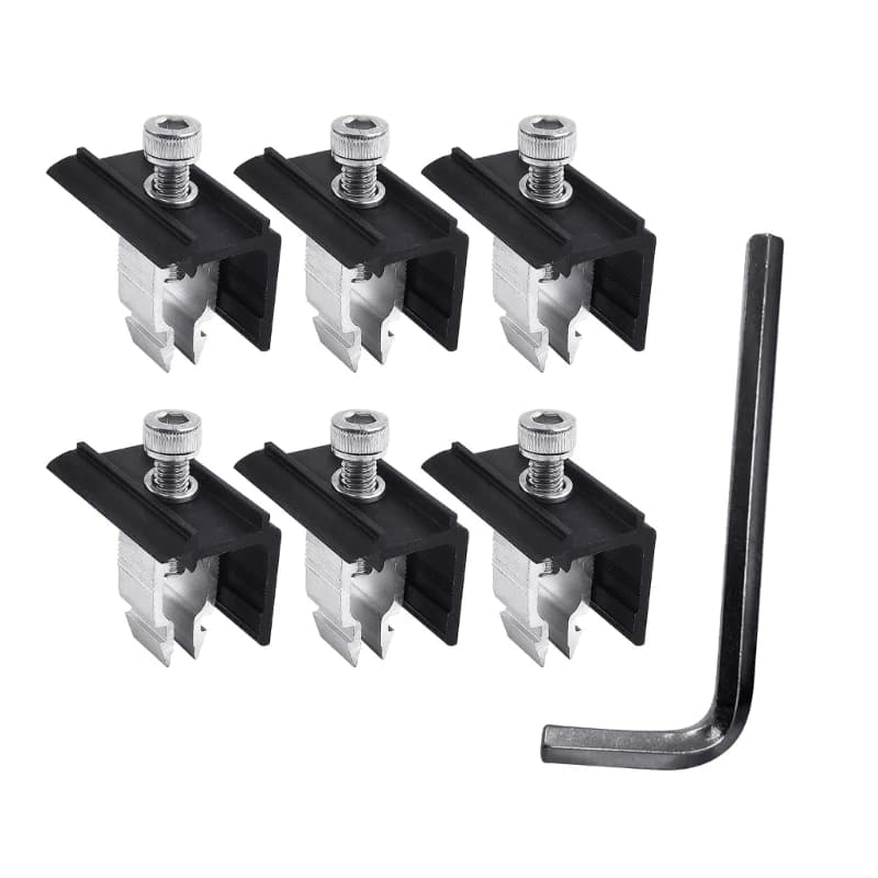 6Pcs Solar Panel Clamp Bracket Solar End Clamp Solar Panel Accessories