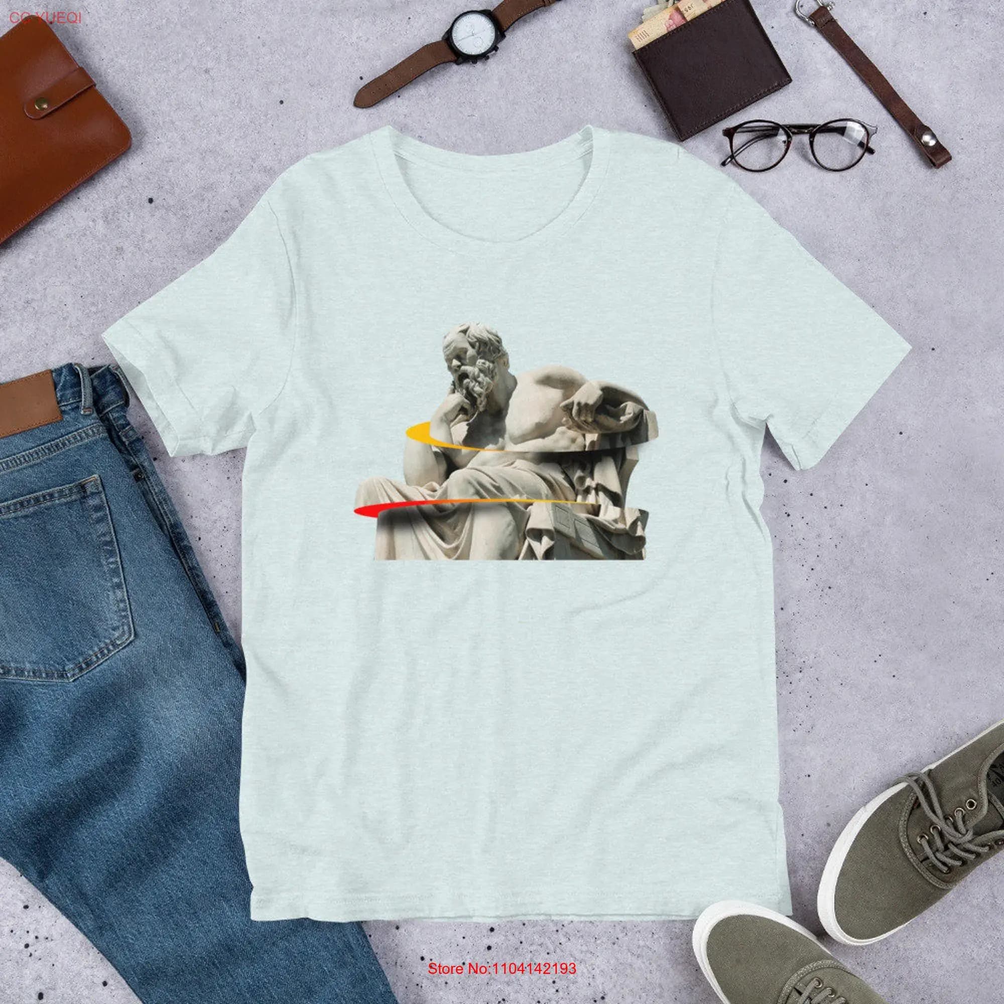 Socrates T Shirt Greek Philosopher High Quality Stoic Birthday Socratic Teaching Original Split Design Street Wear