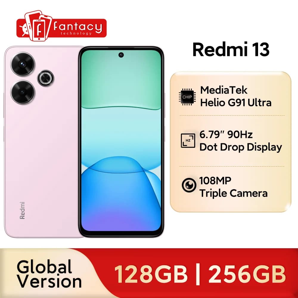 Xiaomi Redmi 13 Global Version Cellphone 6.79" FHD+Dot Display 5030mAh Long Battery 33W Fast Charging MediaTek Helio G91-Ultra