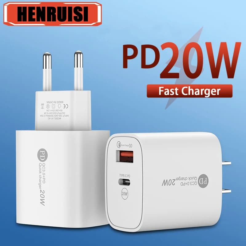 PD 20W Fast Charger For iPhone 15 14 13 Pro Max Plus Samsung Xiaomi Huawei Fast Charging Type C USB C Chargers Phone Accessories