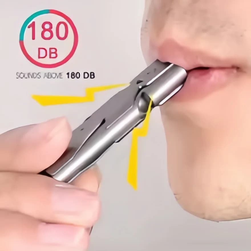 Survival Whistle Keychain -  Emergency Whistle for Outdoor Camping/Hiking, Loud Safety Alarm with Double Tube Design