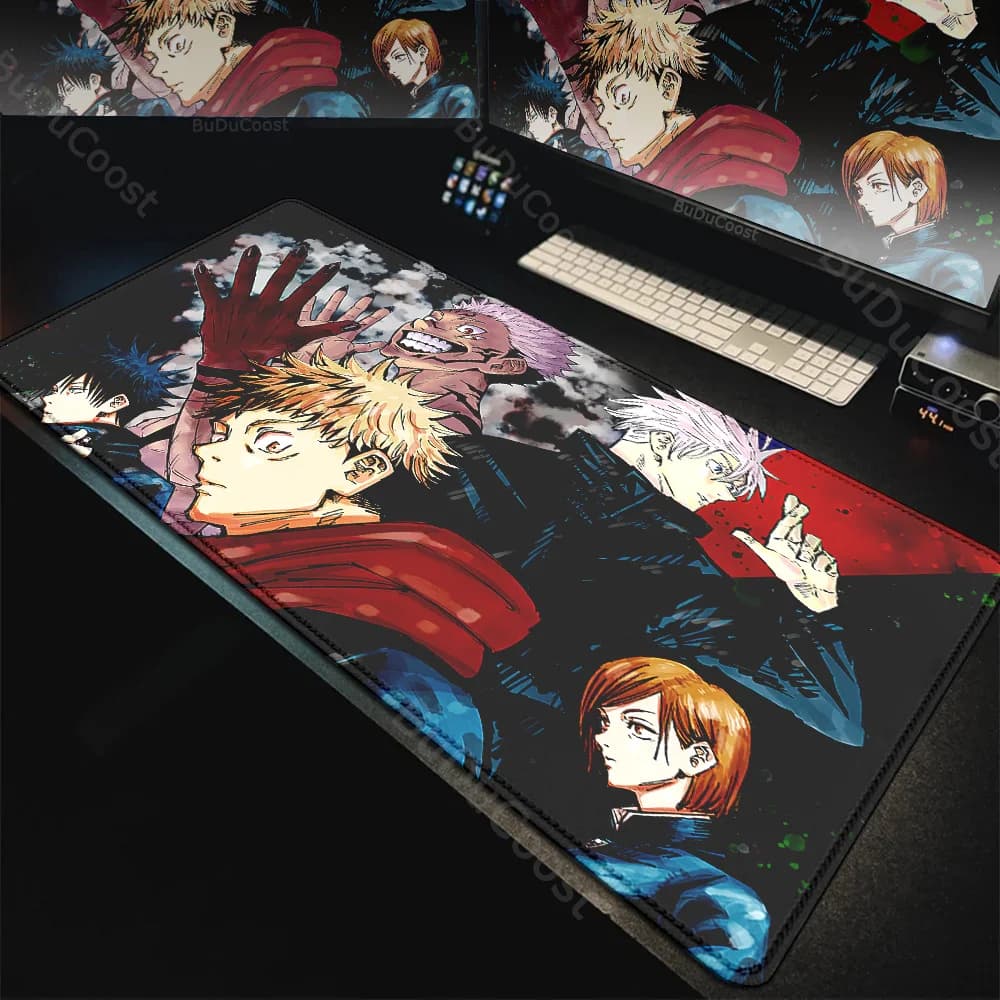 HD Custom Japanese Anime Jujutsu Kaisen Mouse Pad Natural Rubber Gaming Soft Desk Mat Size for Gaming World Of Tanks CS GO Zelda