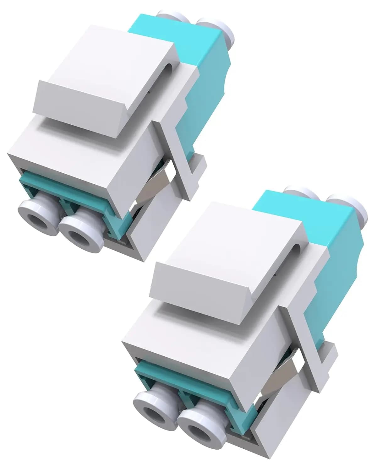 VANDESAIL LC Fiber Optic Keystone Coupler Jack | UPC Duplex, OM3/OM4 Compatible | LC to LC Multimode Coupler