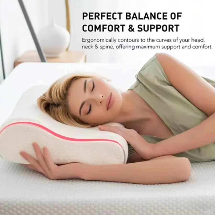 Standard Bed Pillows 50x30cm Alternative Breathable Supportive Memory Foam Pillows White Home