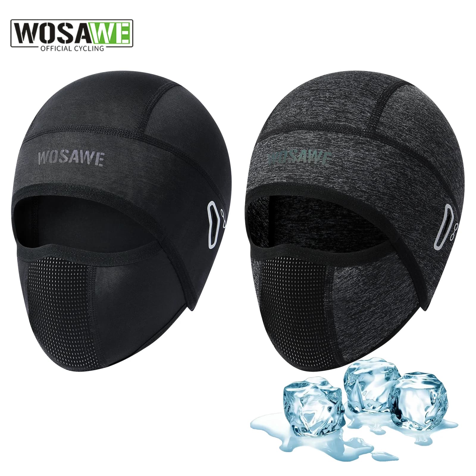 WOSAWE Summer Cool Balaclava Cycling Caps UV Protection Sports Helmet Liner Ice Silk Hat Fishing Hiking Sports HatsFace Cover