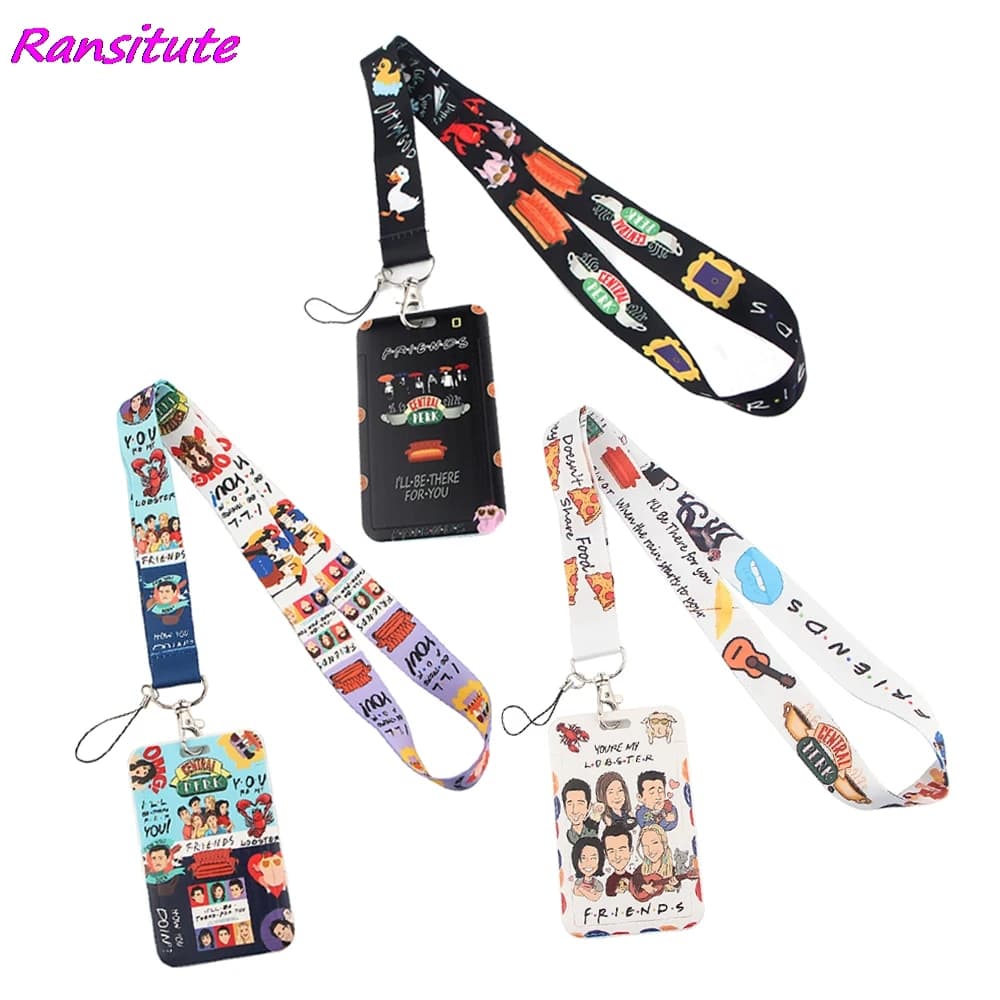 Ransitute R1388 Hot TV Show Friends Lanyards Id Badge Holder Keychain ID Card Pass Gym Mobile Badge Holder Lanyard Key Holder