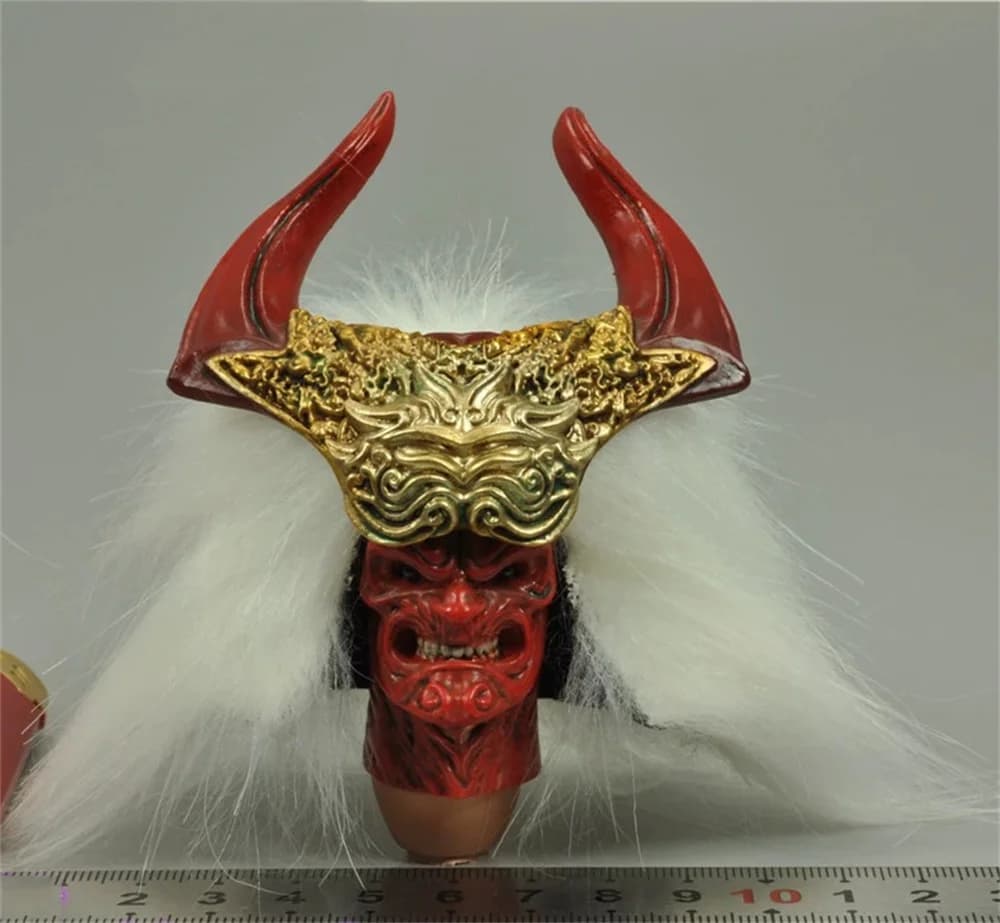 1/6 COOMODEL SE060 Old Vintage Japan Soldier Warrior Series Head Sculpt Carving with Horn Toys Model For 12" Action Figure DIY