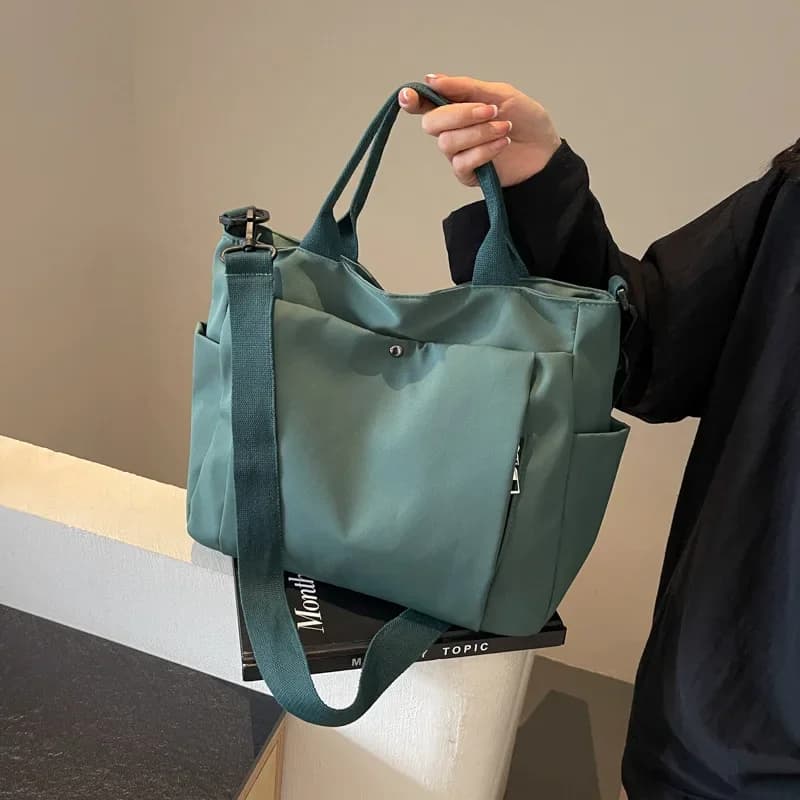 Large Capacity 2024 Autumn New Casual Handbag Commuter Messenger Bag Korean Version Simple Shoulder Bag Ins Bag