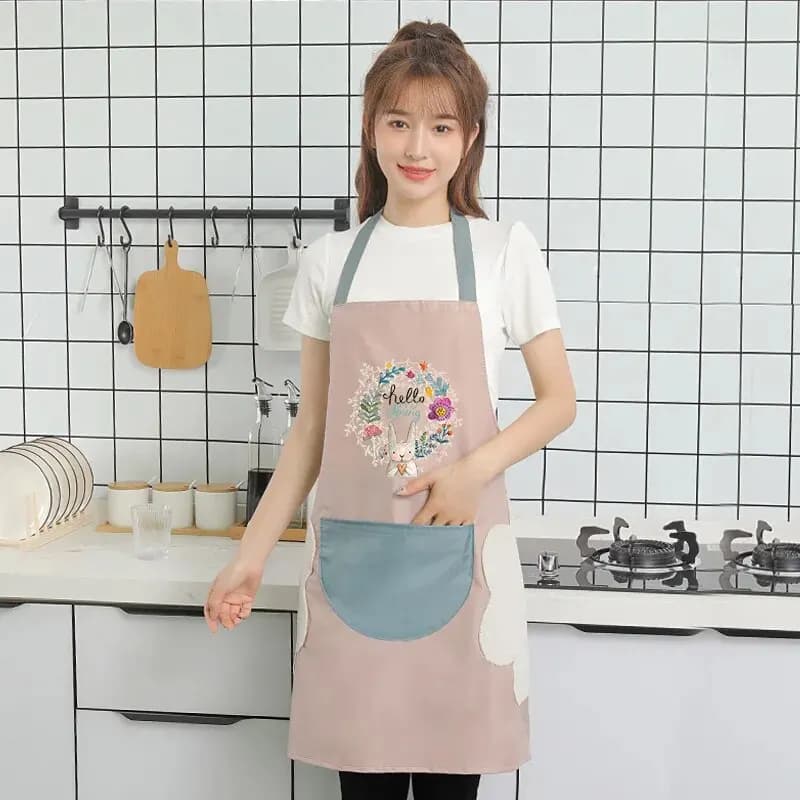 Hand-wiping Kitchen Household Cooking Apron Oil-proof Waterproof Men Women Adult Waist Fashion Coffee Overalls Wipe Hand Apron