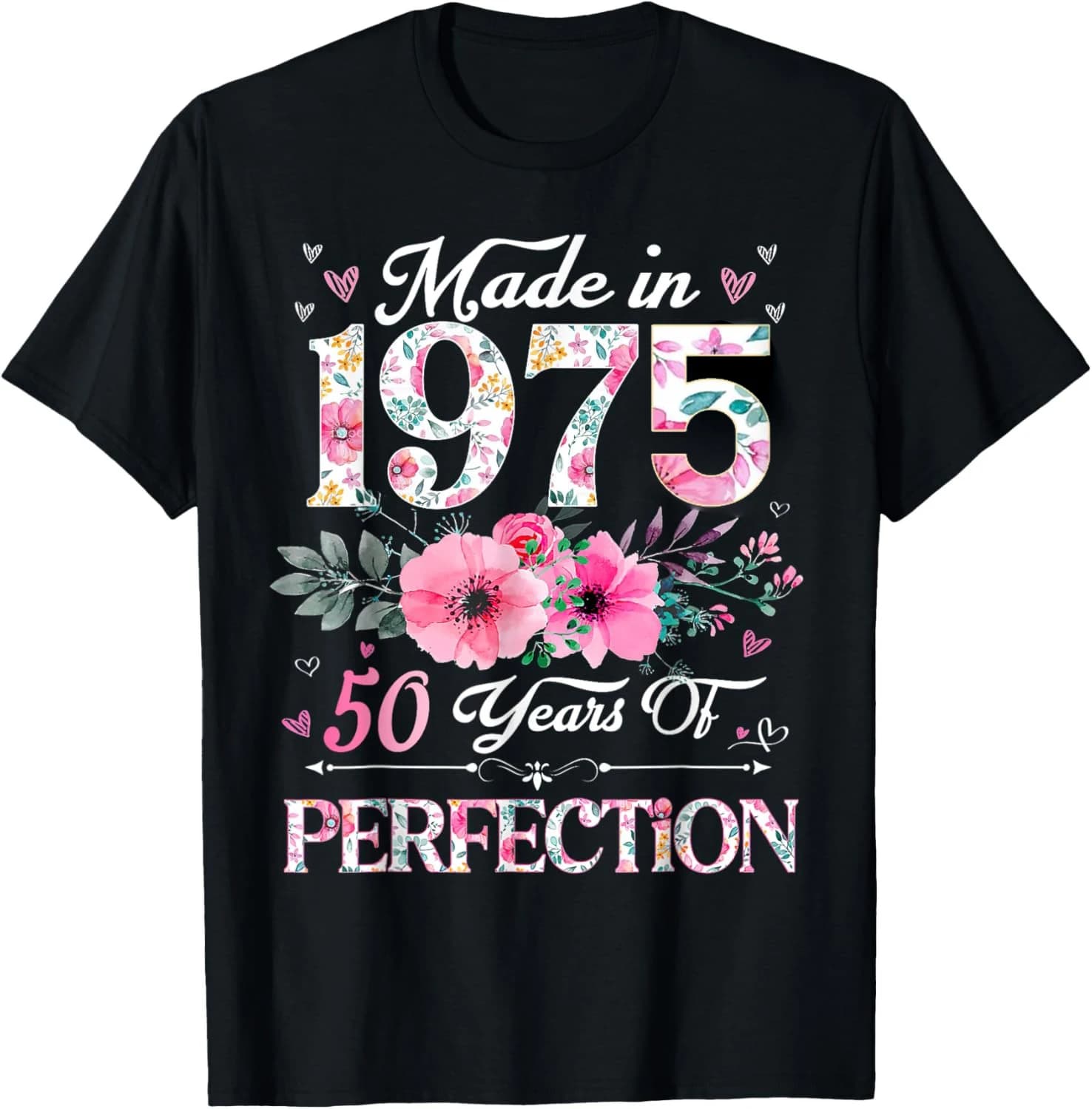 50th Birthday Gifts Men Women 50 Years Old Vintage 1975 T-ShirtWomen Men Clothing Streetwear Graphic T Shirts Harajuku
