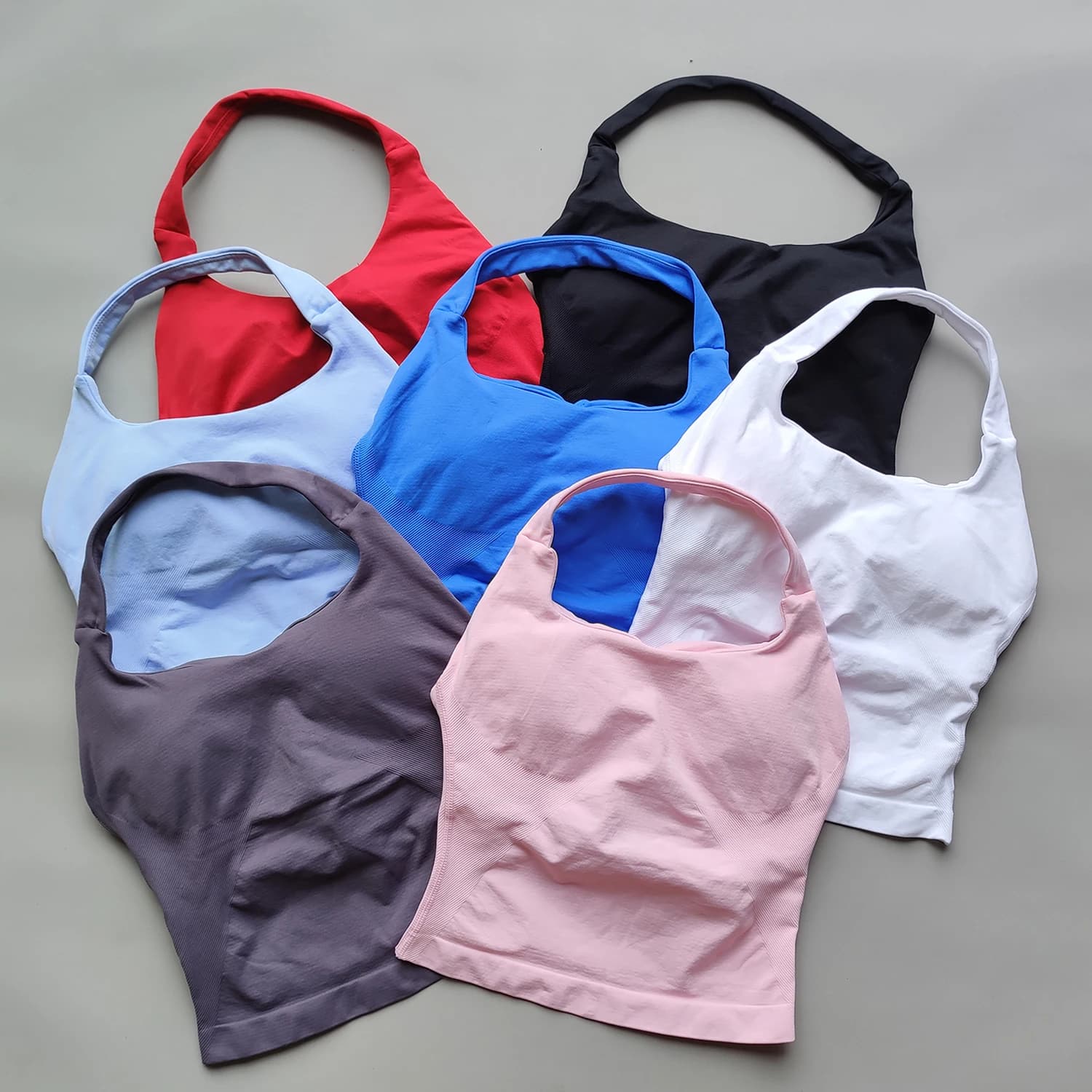 ARFTE Halter Top Gym Clothes Woman Removable Chest Pad Yoga Tank Tops Push-up Sports Bra Fitness Workout Running Gym Tops