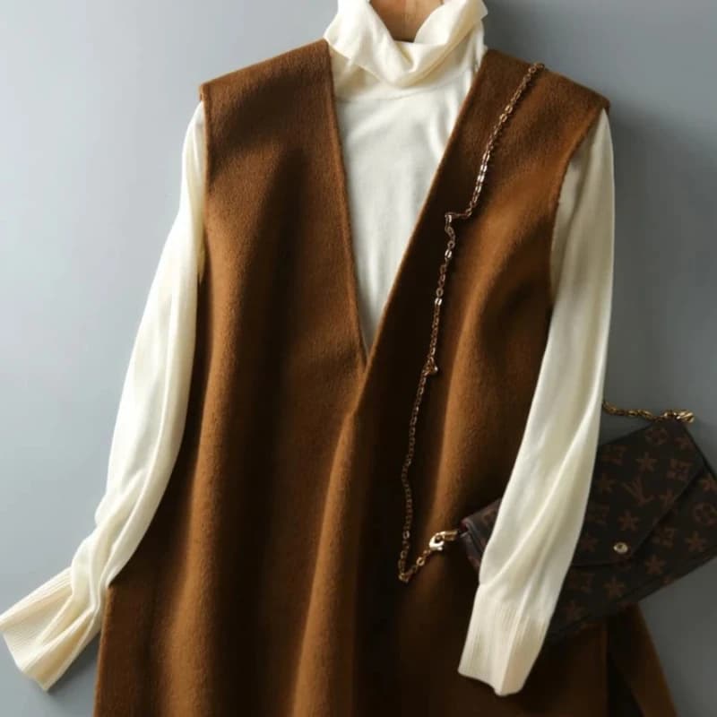 Waistcoat Solid Women's Knitted Vest Pullover Fashion Clothing 2024 Female Sweater Promotion Classic Luxury On Offer Sleeveless