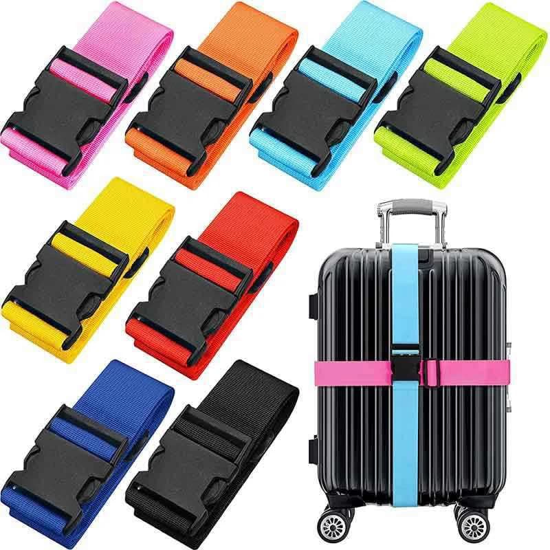 2 pieces nylon Luggage Strap Adjustable Travel Suitcase Buckle Strap Baggage Belt Travel Accessorises Suitcase Packing Seat Belt