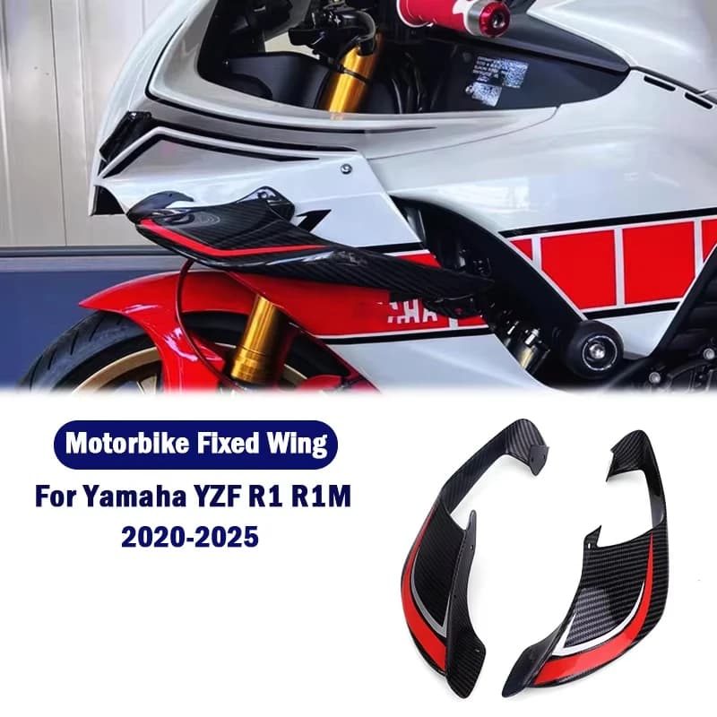 Motorcycle Fairing Fittings For Yamaha ABS carbon fiber YZF-R1 R1M 2020-2025 YZF-R1 2020-2025 Fixed Wind Wing R1 Winglet