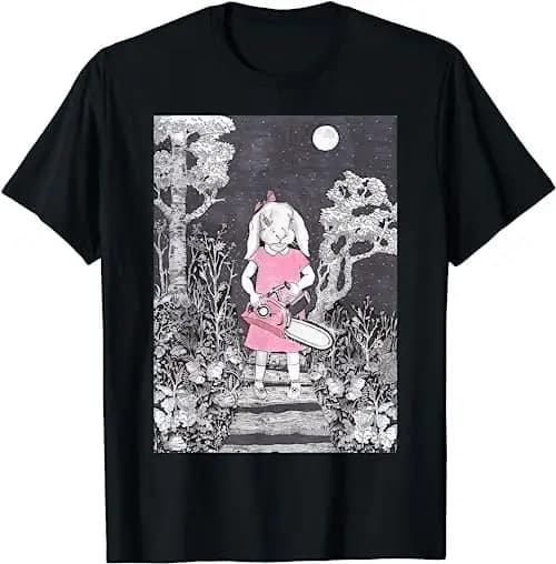 Creepy Chainsaw Bunny Goth Gothic Halloween Horror Darkness T Shirt SweaT 29877
