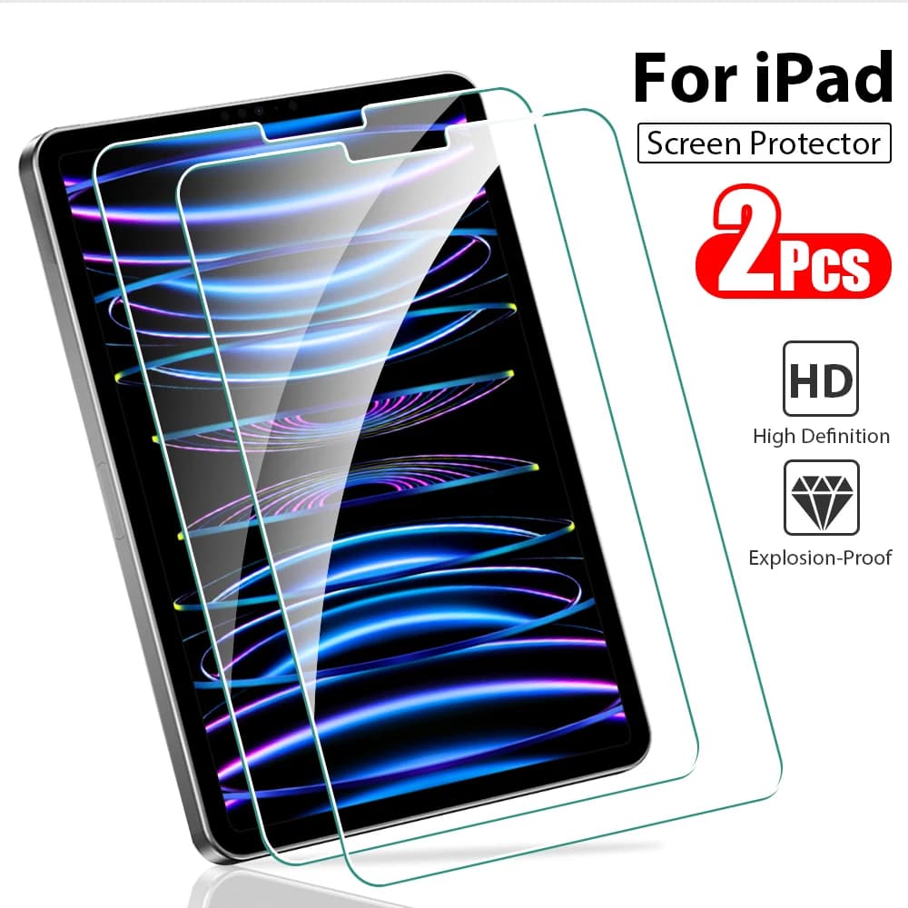 Tempered Glass For Ipad Pro 13 12.9 Air 11 5 4 3 2 1 M4 M2 2024 Screen Protector For 10 9 9th 10th Generacion Mini 7 6 10.2 Film