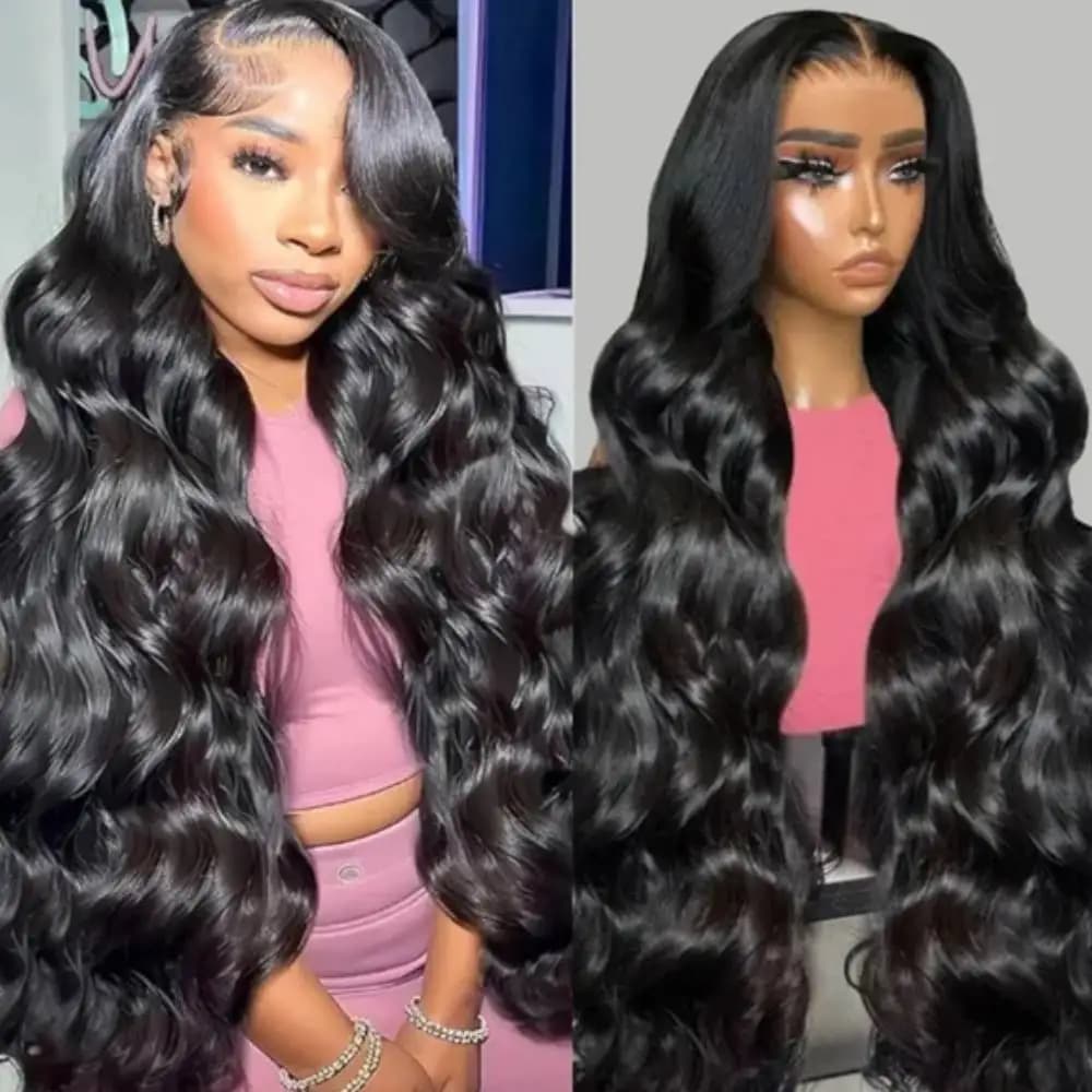 Long Inch 360 13x6 Lace Front Wigs Human Hair Body Wace Lace Wigs For Women 200% Density HD Lace Frontal Wigs Natural Color