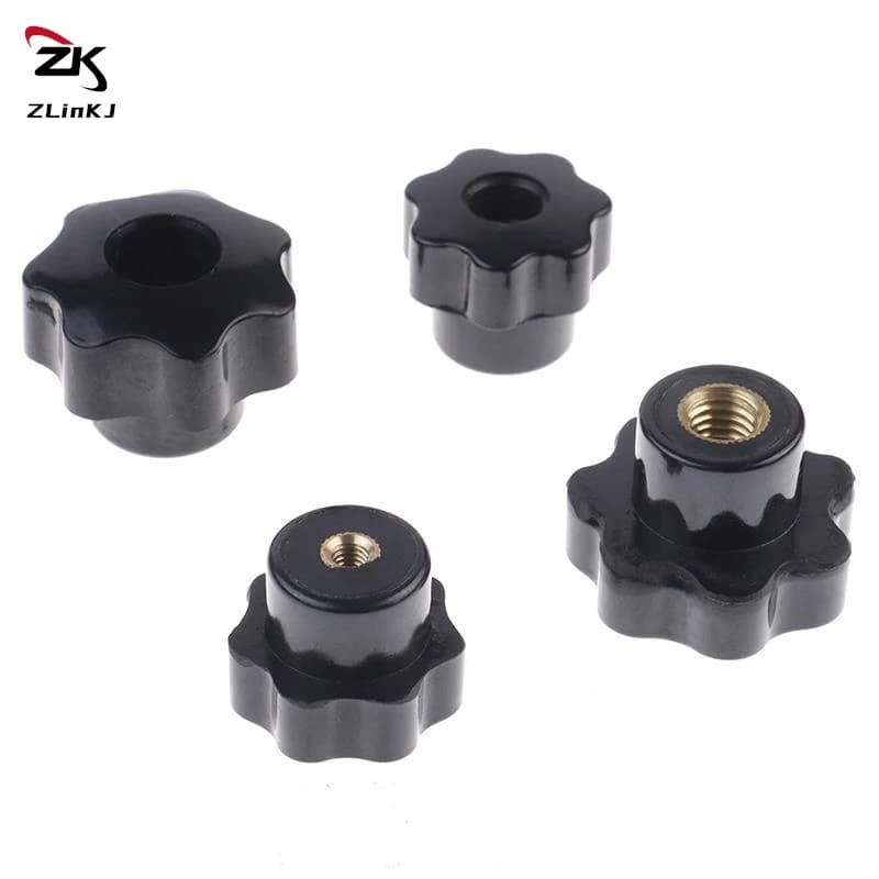 M6/M4/M5/M8 Male Thread Star Shaped Head Clamping Nuts Knob For Industry Equipment Plastic Carbon Steel Galvanization