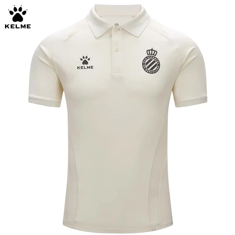 Kelme Football Jersey 24-25 Espanyol Club Same Style Appearance Short Sleeved Sport Polo Shirt Training Top