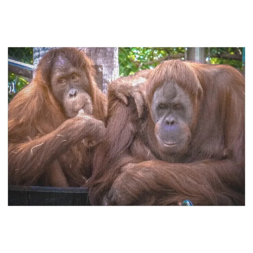 The Naughty Orangutan Jigsaw Puzzle Customizable Gift Personalized Photo Gift Wooden Name Diorama Accessories Puzzle