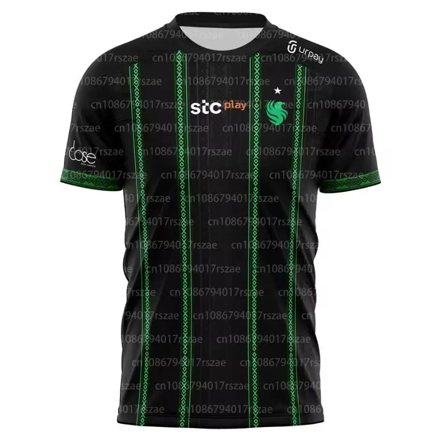 Team Falcons 2024 Jersey DOTA 2 Gaming Uniform Clothing Middle East Player Short Sleeve T-shirt Men Fashion Esports Tees