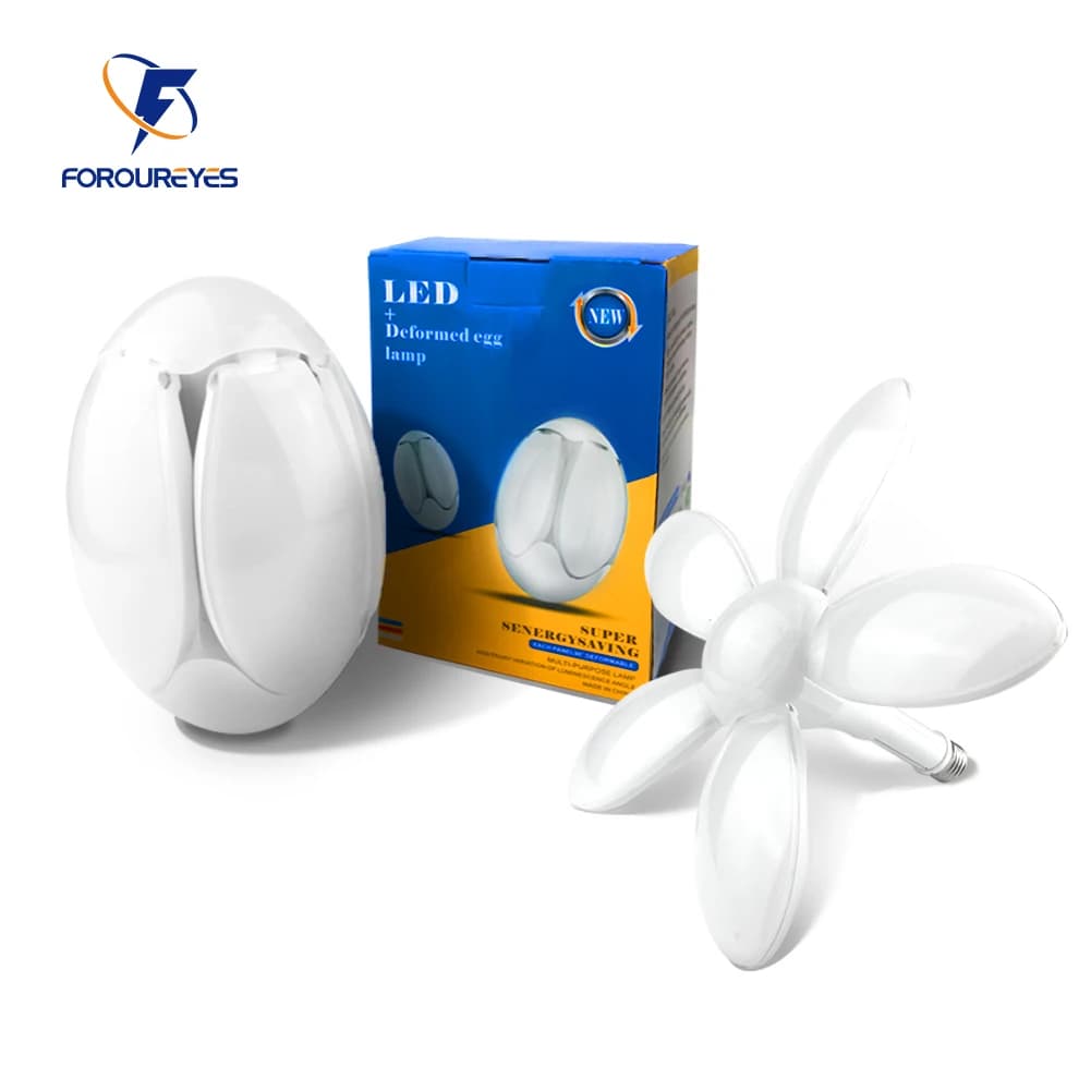Dinosaur Egg Lamp 60W 45W Foldable Fan E27 Lampada LED Bulb AC85-265V Super Bright Egg Lamp For Living Room Garage Lighting
