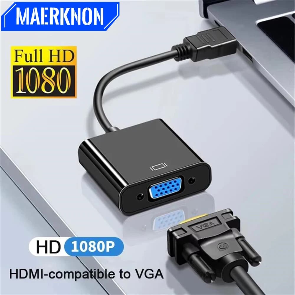 HD 1080P HDMI To VGA Converter Cable High Speed HDTV Male To Female VGA Converter Adapter For Laptop Tablet Monitor TV Projector