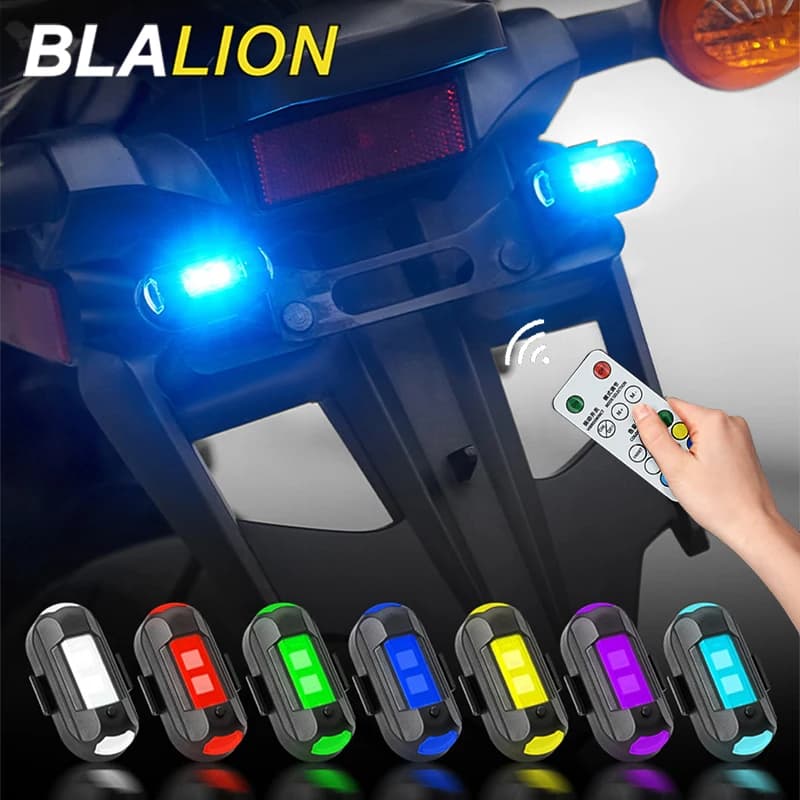 BLALION Motorcycle Light Drone Strobe Light USB LED Anti-Collision Bike Aircraft Night Flying Mini Flashing Warning Signal Light