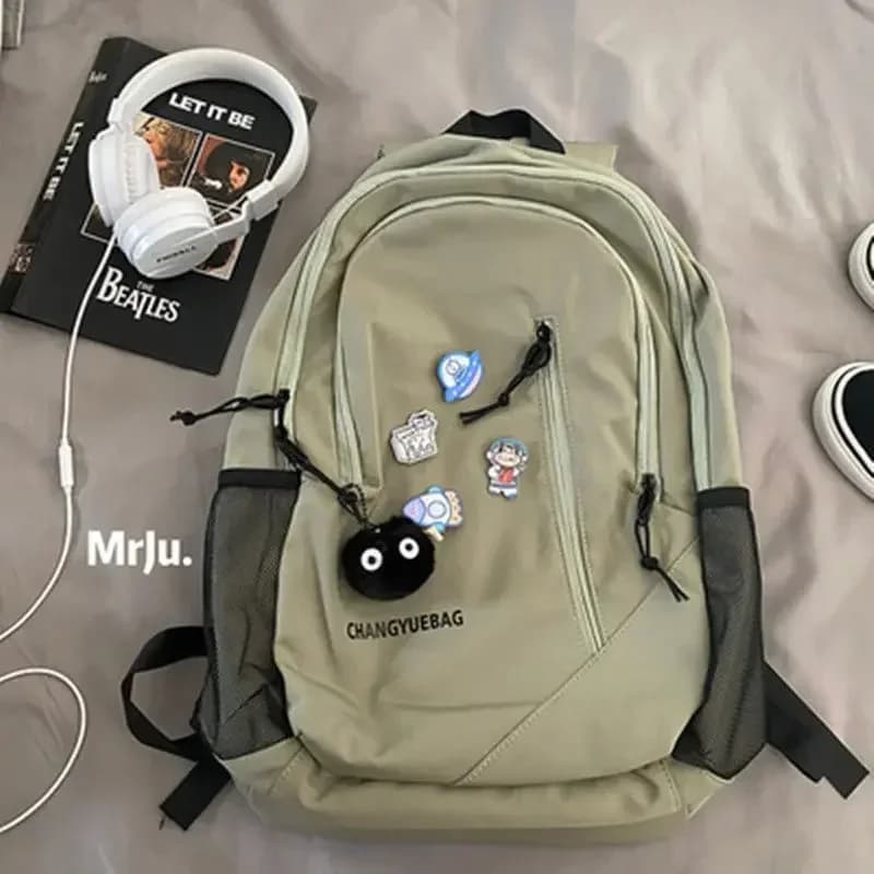 High School Girls Shoulder Bag Schoolbag 2023 New Harajuku Retro Backpack Kawaii Shoulder Bag Women's Casual Fashion Mochila