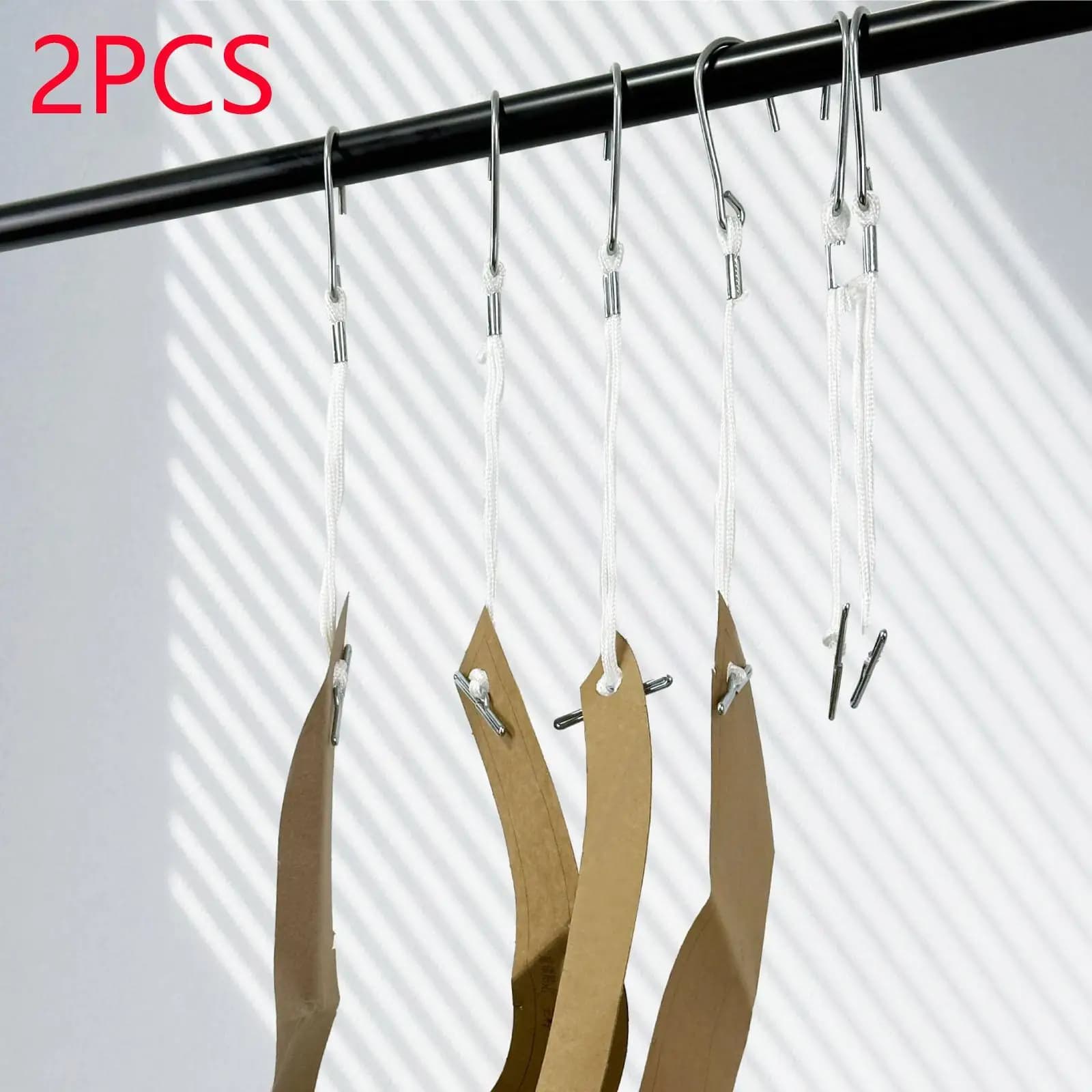 2Pcs Pattern Hooks with Cord, Knotted Metal Clamped for Hold Sloper, Premium Permanent Patterns Rust Resistant for Securing