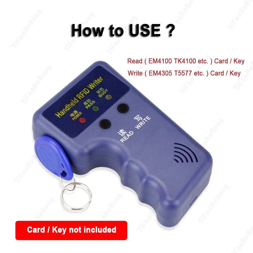 Smart Handheld RFID Reader 125Khz Key Copier TK4100 Badge Programmer T5577 EM4305 Token Clone Copy Duplicator EM4305 Writer