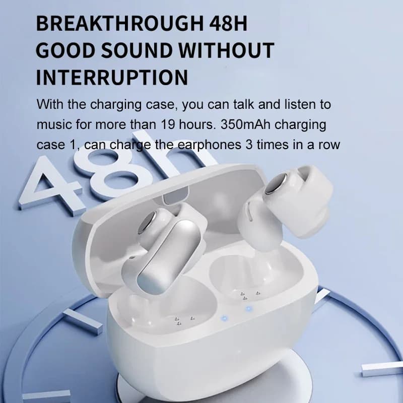 V12 Open Earphone HiFi Stereo HD Mic Call Headphones Outdoors Sports Ear Clip Headset Wireless Bluetooth Earbuds For BOSE Ultra