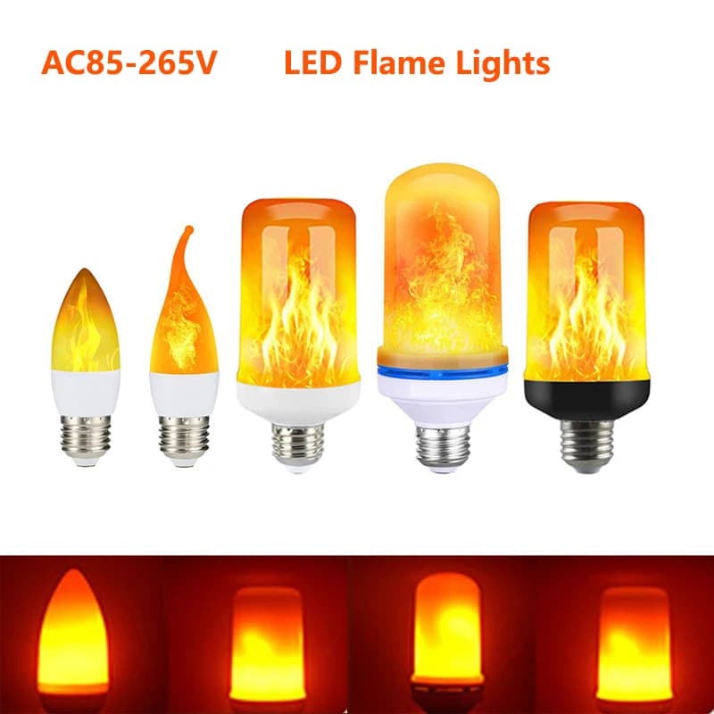 E14 LED Flame Lamps E27 Corn Bulb Creative Flickering Effect Bulb AC85-265V LED Emulation Dynamic Flame Light For Home Decor