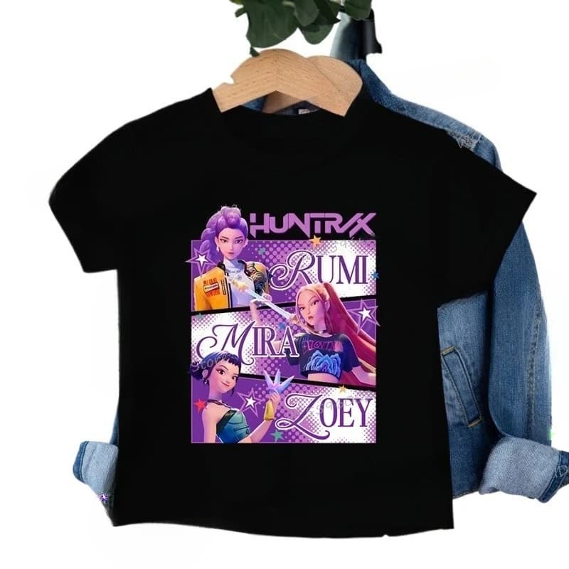 Children's Clothing KPop Demon Hunters Fans Gifts Kids Clothes Fashion Casual Tops 2025 Hot Movie Soft Baby Girls T Shirt