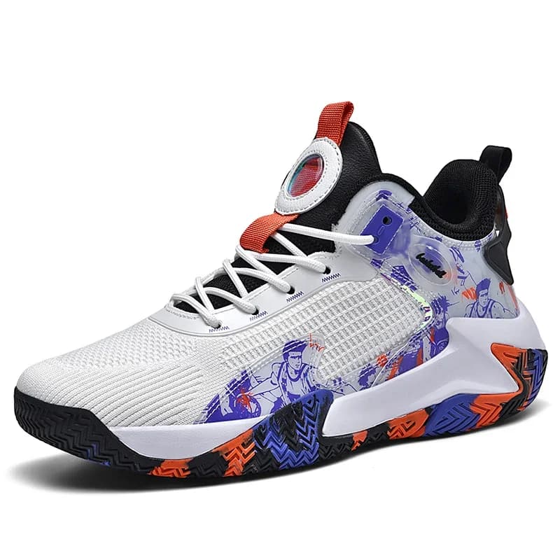 Trendy Thick Soled Combat Basketball Shoes Breathable Men's Mesh Casual Shoes Men's Outdoor Cycling Sports Shoes Free Delivery