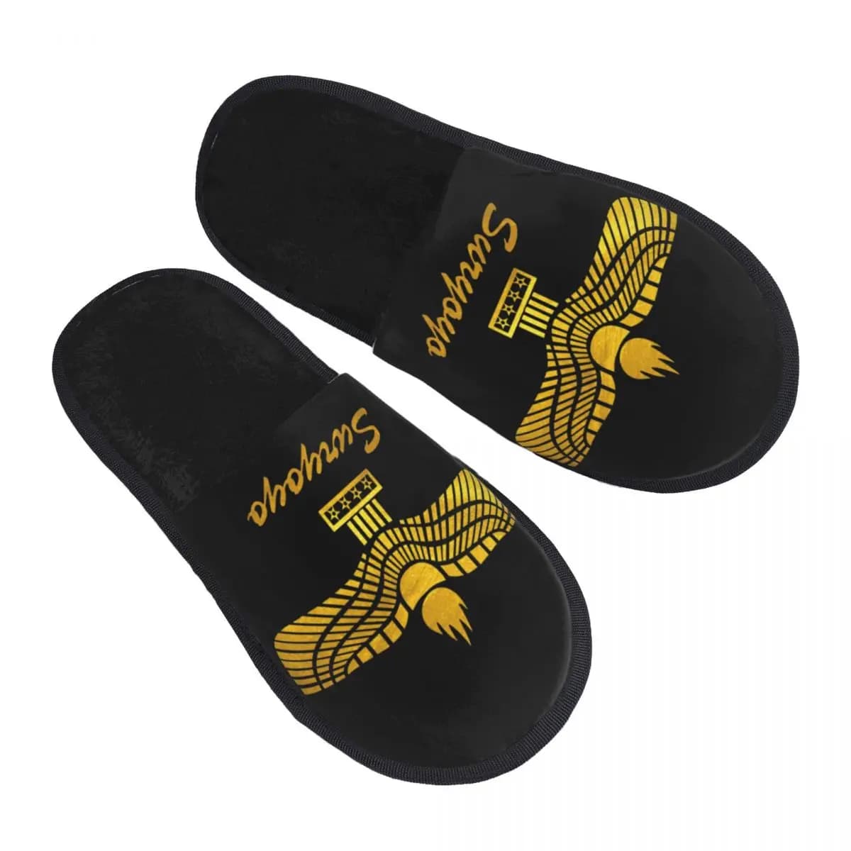 Custom Aramean Suryoyo Flag Memory Foam Slippers Women Soft Warm Assyria House Slippers