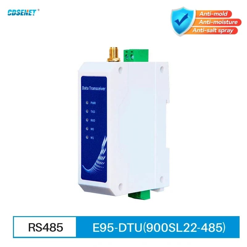 868MHz 915MHz SX1268 Lora Wireless Data Transmission Station CDSENET E95-DTU(900SL22-485) RS485 22dbm 5KM Modbus Relay Network