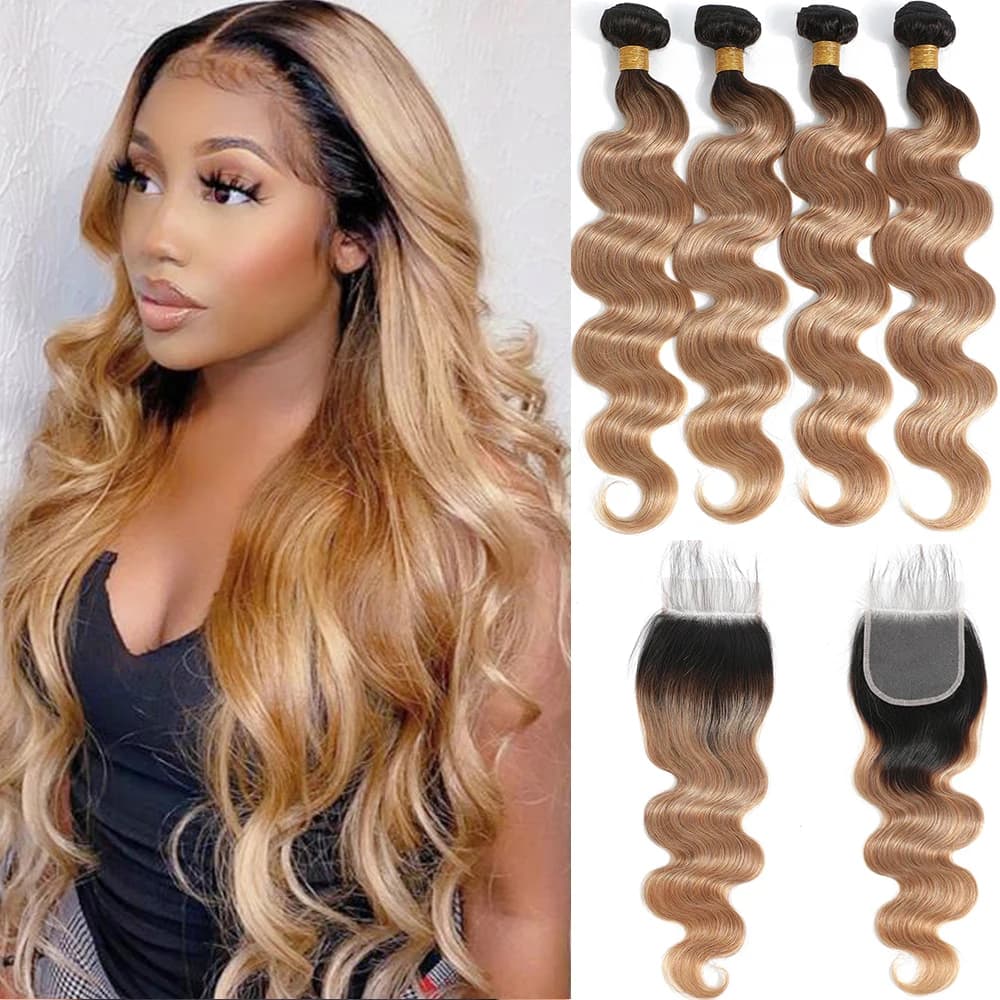 4X4 Lace Closure With 30 32 Inch Human Hair Bundles With 4x4 Closure Brazilian Weave 3 Bundles With Closure Remy Hair Extentions