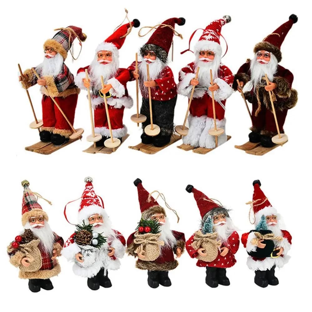 Navidad Natal N1N Kids Gift Home Table Decor Figurine Santa Figure Hanging Pendants Santa Claus Doll Christmas Decorations