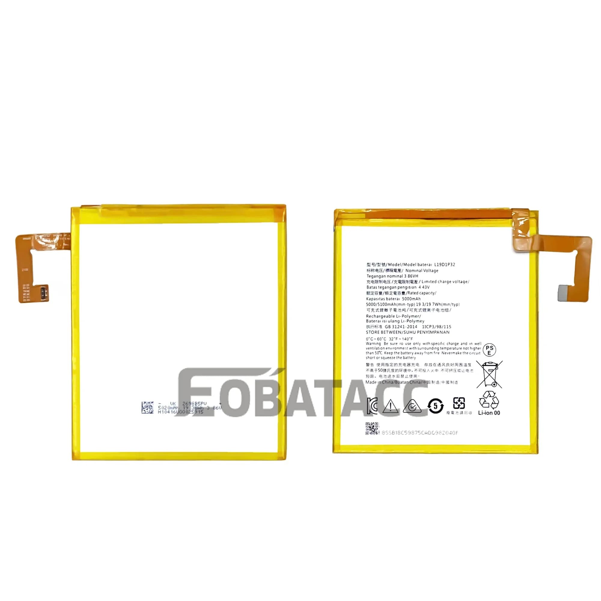 100% New Original Battery L19D1P32 For lenovo  TAB M10 PLUS /TB-X606F/TB125FUBattery + Free Tools